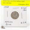 Image 1 : 1935 USA 10 CENT-MERCURY SILVER