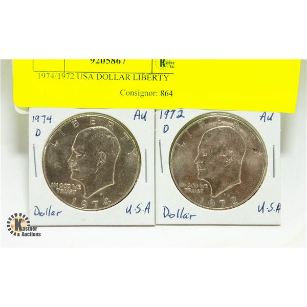 1974/1972 USA DOLLAR LIBERTY