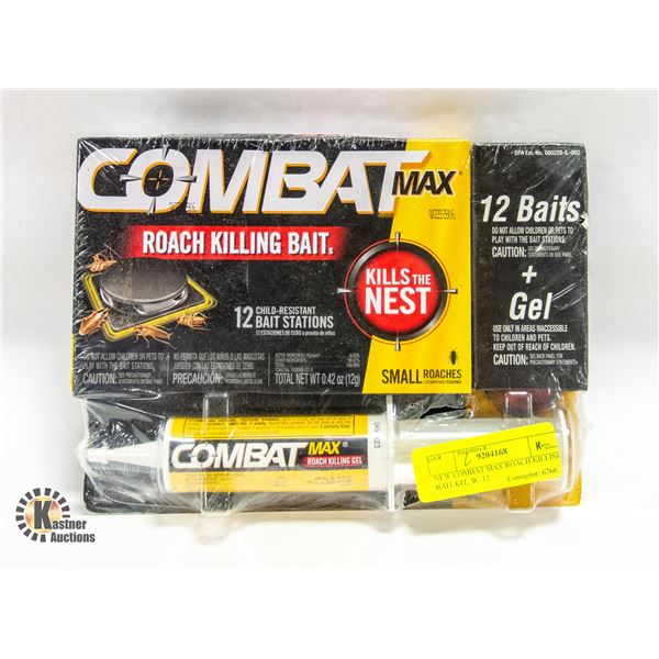 NEW COMBAT MAX ROACH KILLING BAIT KIT, W/ 12