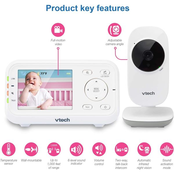 NEW VTECH DIGITAL/AUDIO BABY MONITOR W TEMPERATURE