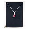 Image 1 : 6 X 9 MM NATURAL RUBY, HEATED SET IN .925 SILVER