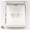 Image 1 : NEW 14K GOLD 4CT SWAROVSKI ZIRCONIA ROUND STUDS