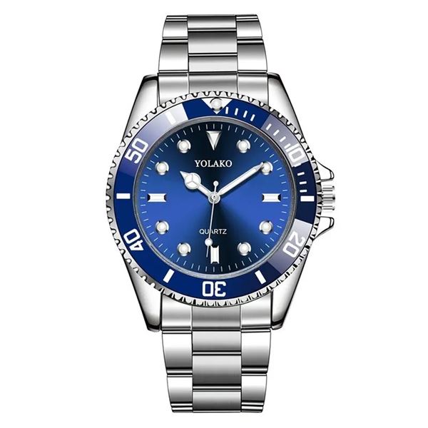 NEW MEN'S BLUE BEZEL WATCH