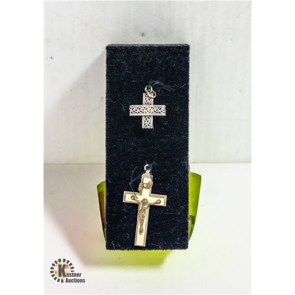 2 SILVER CROSSES