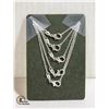 Image 1 : 5 X 20 INCH SILVER TONE NECKLACE WITH LOBSTER