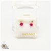 Image 1 : BZ1584-73 10K YELLOW GOLD RUBY/DIAMOND EARRINGS