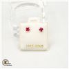 Image 1 : BZ1584-61 14K YELLOW GOLD RUBY EARRINGS