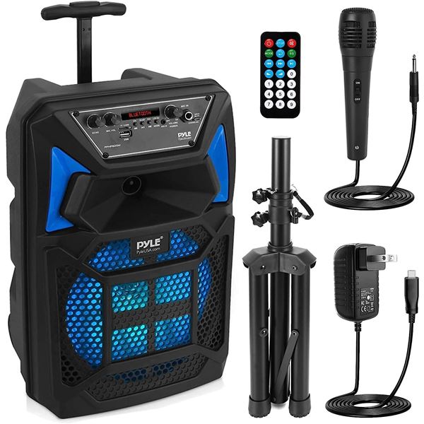 NEW PYLE PPHP82SM BLUETOOTH PORTABLE SPEAKER WITH