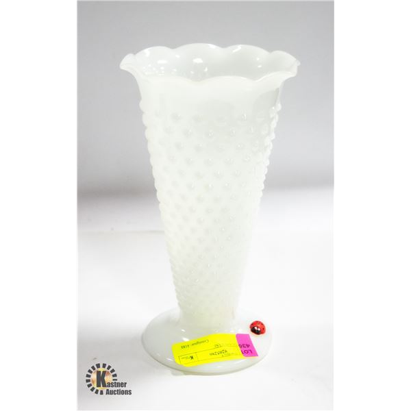 9.5" MILK GLASS VASE