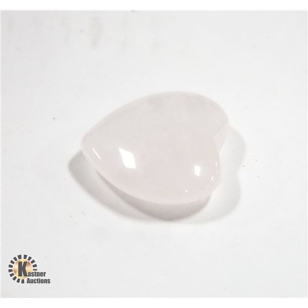 POLISHED GENUINE ROSE QUARTZ HEART THUMB/