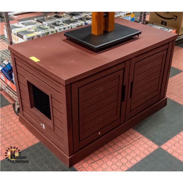 NEWLY ASSEMBLED AMZ BASICS CAT LITTER BOX