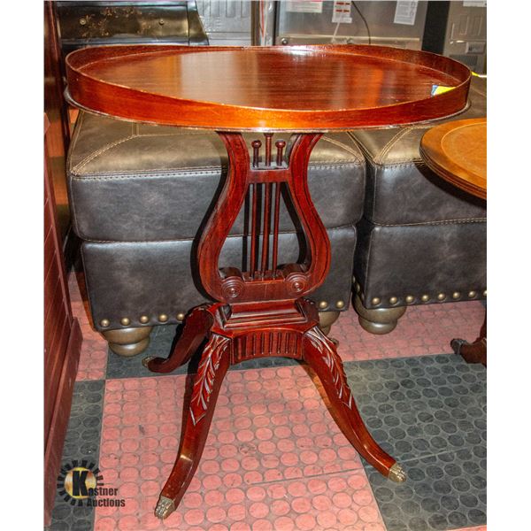 CLAW FOOT HARP TABLE 23" X 18" X 28"