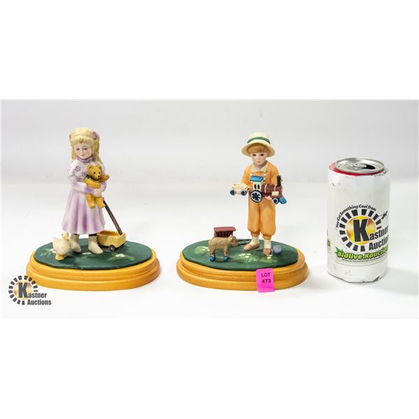 PAIR OF JAN HAGARA HEIRLOOM PORCELAIN COLLECTOR