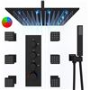 Image 1 : NEW HOMEDEC LUXURY BLACK SHOWER SYSTEM, BLACK