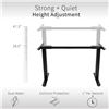 Image 3 : NEW VIVO BLACK ELECTRIC DUAL MOTOR DESK FRAME