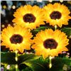 Image 1 : 4 NEW SOLAR POWERED SUNFLOWERS / GARDEN DECOR