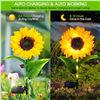 Image 2 : 4 NEW SOLAR POWERED SUNFLOWERS / GARDEN DECOR