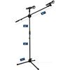 Image 1 : NEW OHUHU ADJUSTABLE MICROPHONE STAND WITH 2 MIC