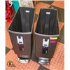 2 SIMPLEHUMAN 40L GARBAGE CANS - MISSING LIDS