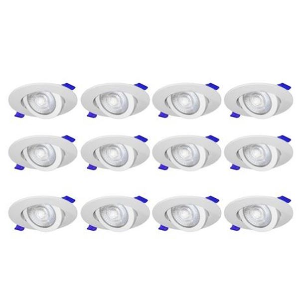 12 NEW NADAIR 4 INCH SWIVEL RECESS SLIM LED LIGHT