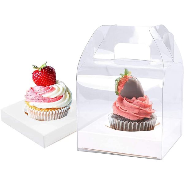 NEW 30PCS SINGLE CLEAR CUPCAKE CONTAINER WITH