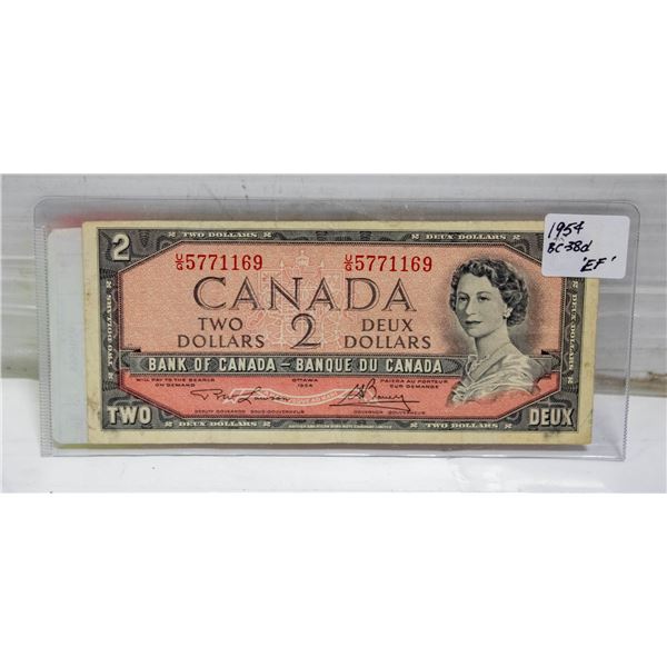1954 CANADA TWO DOLLAR BILL