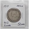 Image 1 : 1913 92.5% SILVER HALF DOLLAR