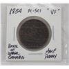 Image 1 : 1854 BANK OF UPPER CANADA HALF PENNY