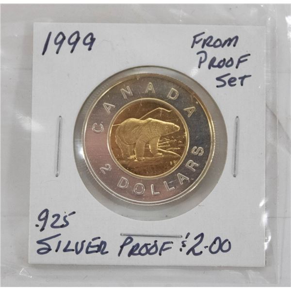 1999 .925 SILVER TOONIE FROM PROOF SET