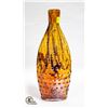 Image 1 : 15 INCH TALL STREAKED AMBER VASE