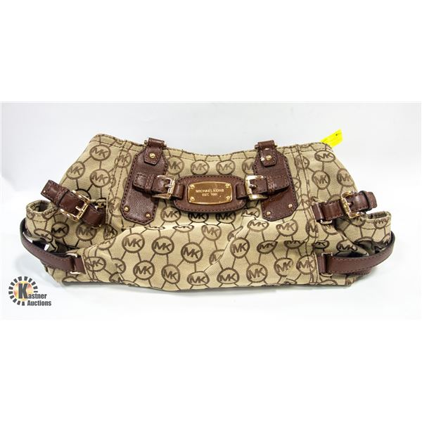 BROWN MICHAEL KORS PURSE CANVAS