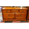 Image 1 : SOLID WOOD 7 DRAWER DRESSER 57" X 18" X 33"