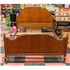 Image 1 : VINTAGE WOODEN BEDFRAME 56 INCHES WIDE
