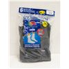 Image 1 : BLACK CREW SOCKS 12-16 SIZE 6-PACK FRUIT OF LOOM