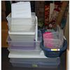 Image 1 : PLASTIC STORAGE BINS ASSORTED 16PC