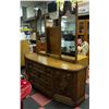 Image 1 : OAK BUREAU 3 DRAWER DRESSER WITH MIRRORS