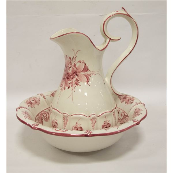 DECORATIVE PITCHER AND BOWL