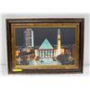 Image 1 : 16" X 22" FRAMED CANVAS PAINTING OF CITY HALL BY
