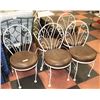 Image 1 : ICE CREAM PARLOR CAST METAL CHAIRS LOT OF 5