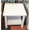 Image 1 : SMALL WHITE END TABLE 21" X 21" X 22"