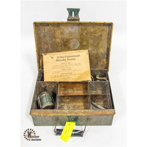 ANTIQUE FISH METAL BOX