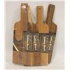 Image 1 : 4 NEW SEALED ACACIA WOOD CUTTING BOARDS
