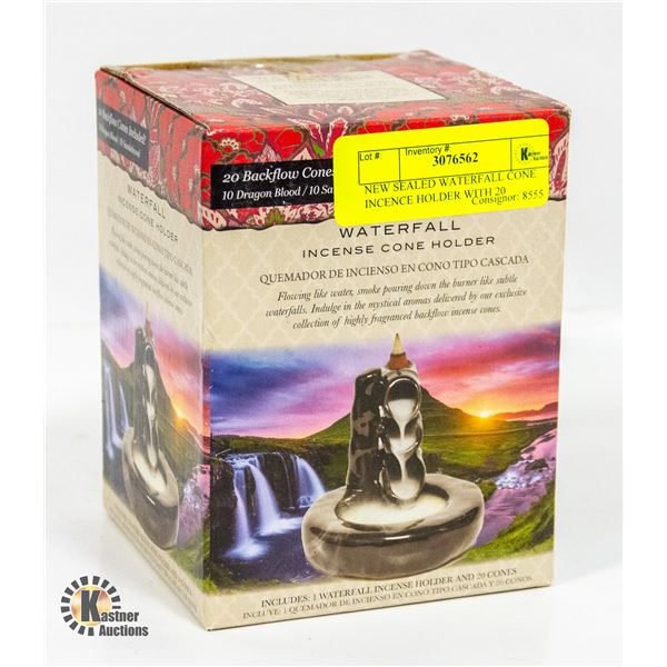 NEW SEALED WATERFALL INCENCE CONE HOLDER