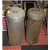 Image 1 : 2 ANTIQUE LIDDED MILK CANS