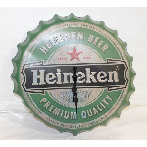 XLARGE METAL HEINEKEN WALL CLOCK FOR MAN