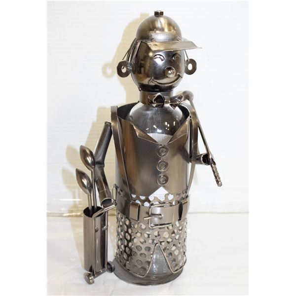 GOLFER WINE BOTTLE HOLDER