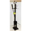 Image 1 : 4PCS FIREPLACE TOOLS: SHOVEL, BROOM, PRONG, STAND