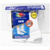 Image 1 : WHITE CREW SOCKS 6-12 SIZE 6-PACK FRUIT OF LOOM
