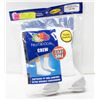 Image 1 : WHITE CREW SOCKS 12-16 SIZE 6-PACK FRUIT OF LOOM