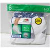 Image 1 : ANKLE SOCKS WHITE 6-12 SIZE 6-PACK FRUIT OF LOOM